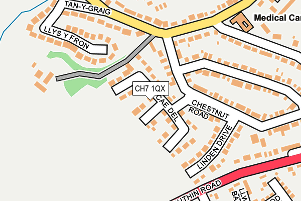 CH7 1QX map - OS OpenMap – Local (Ordnance Survey)