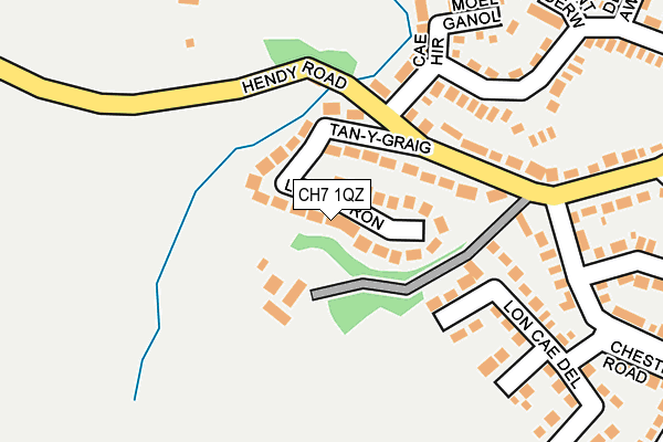 CH7 1QZ map - OS OpenMap – Local (Ordnance Survey)