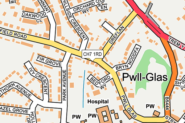 CH7 1RD map - OS OpenMap – Local (Ordnance Survey)