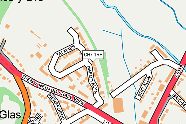 CH7 1RF map - OS OpenMap – Local (Ordnance Survey)