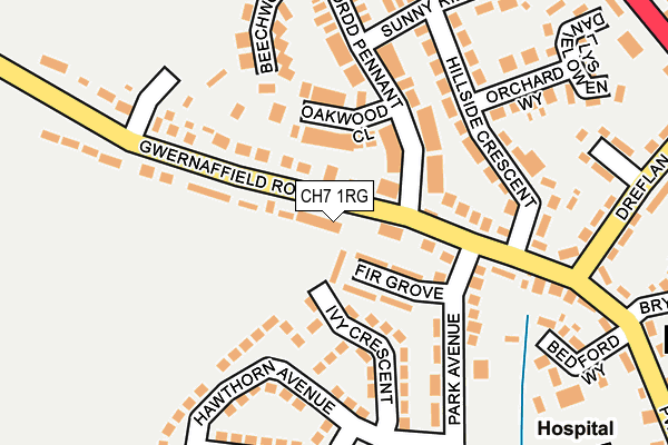 CH7 1RG map - OS OpenMap – Local (Ordnance Survey)