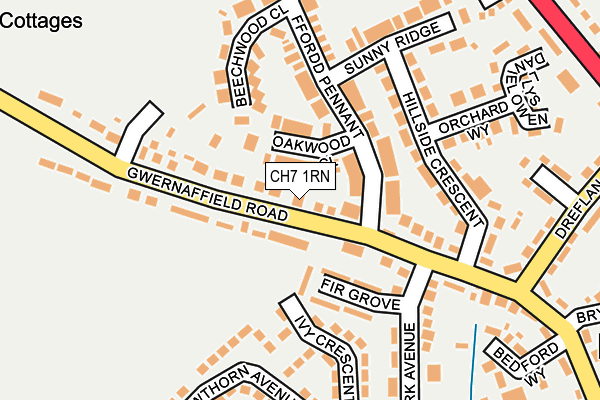 CH7 1RN map - OS OpenMap – Local (Ordnance Survey)