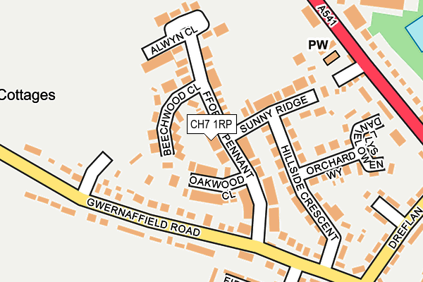 CH7 1RP map - OS OpenMap – Local (Ordnance Survey)