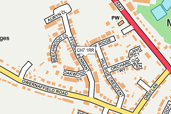 CH7 1RR map - OS OpenMap – Local (Ordnance Survey)