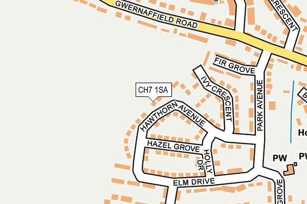 CH7 1SA map - OS OpenMap – Local (Ordnance Survey)