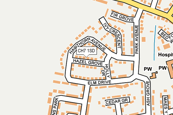 CH7 1SD map - OS OpenMap – Local (Ordnance Survey)