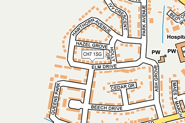 CH7 1SG map - OS OpenMap – Local (Ordnance Survey)