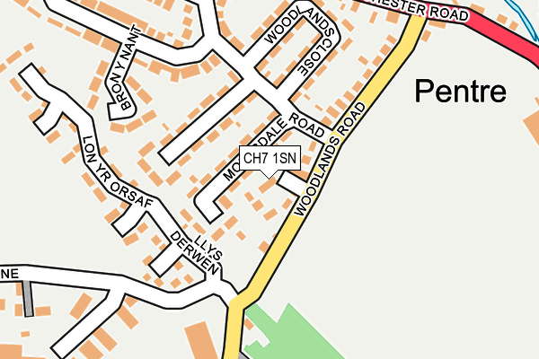 CH7 1SN map - OS OpenMap – Local (Ordnance Survey)