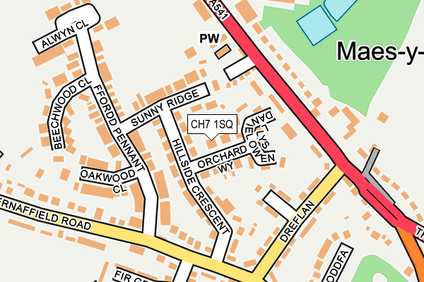 CH7 1SQ map - OS OpenMap – Local (Ordnance Survey)