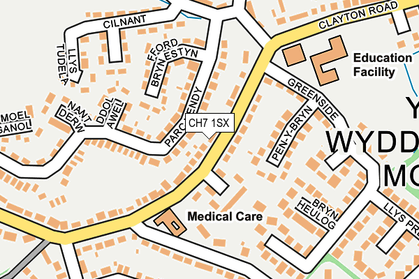 CH7 1SX map - OS OpenMap – Local (Ordnance Survey)