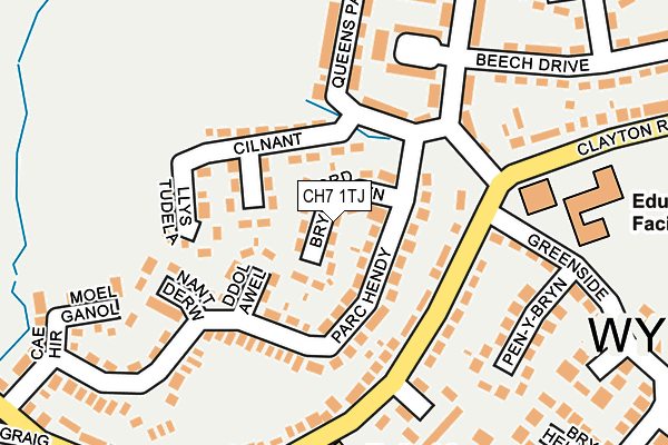 CH7 1TJ map - OS OpenMap – Local (Ordnance Survey)