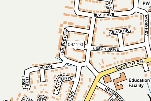 CH7 1TQ map - OS OpenMap – Local (Ordnance Survey)