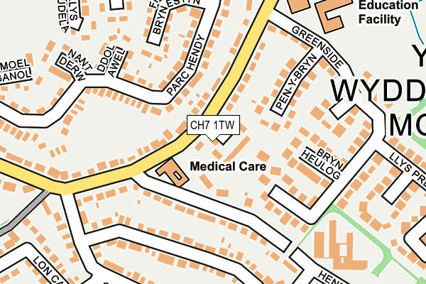 CH7 1TW map - OS OpenMap – Local (Ordnance Survey)