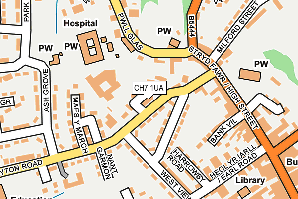 CH7 1UA map - OS OpenMap – Local (Ordnance Survey)