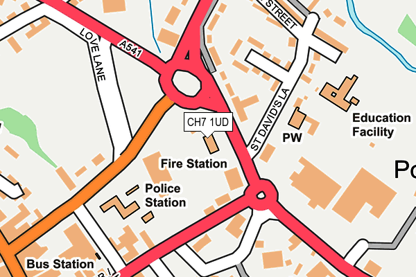 CH7 1UD map - OS OpenMap – Local (Ordnance Survey)