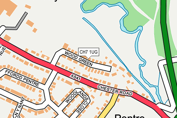 CH7 1UG map - OS OpenMap – Local (Ordnance Survey)