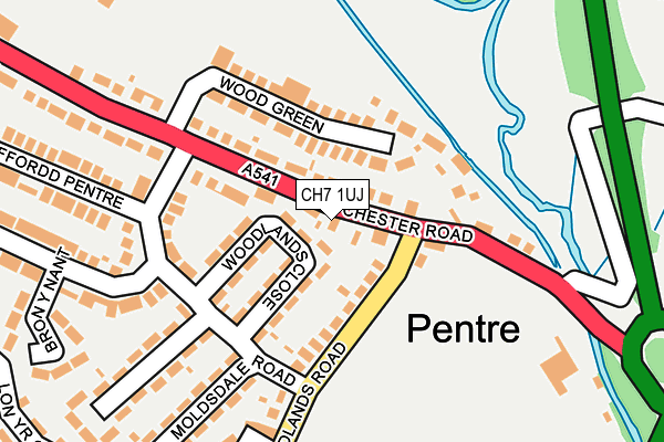 CH7 1UJ map - OS OpenMap – Local (Ordnance Survey)