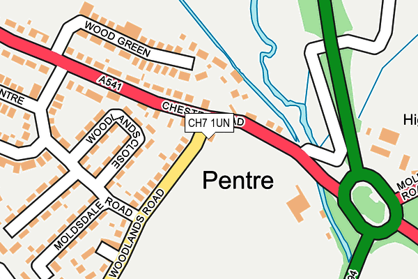 CH7 1UN map - OS OpenMap – Local (Ordnance Survey)