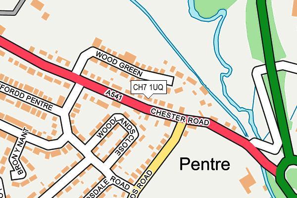 CH7 1UQ map - OS OpenMap – Local (Ordnance Survey)