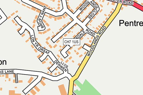 CH7 1US map - OS OpenMap – Local (Ordnance Survey)