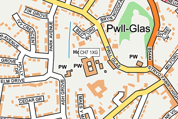 CH7 1XG map - OS OpenMap – Local (Ordnance Survey)