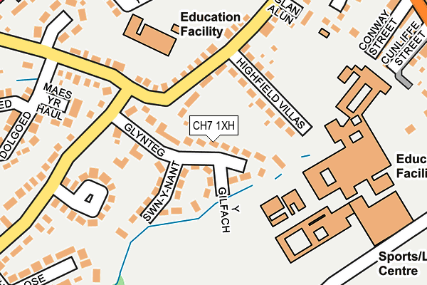 CH7 1XH map - OS OpenMap – Local (Ordnance Survey)