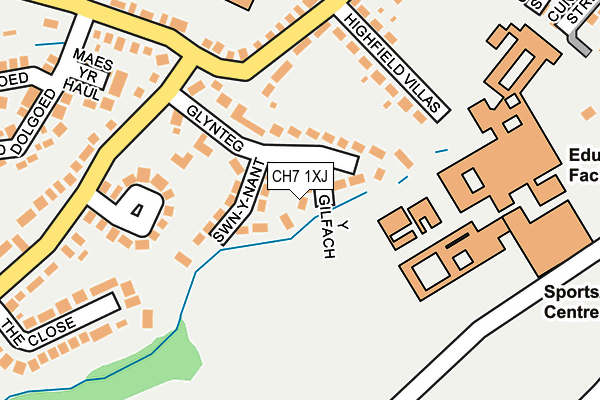 CH7 1XJ map - OS OpenMap – Local (Ordnance Survey)