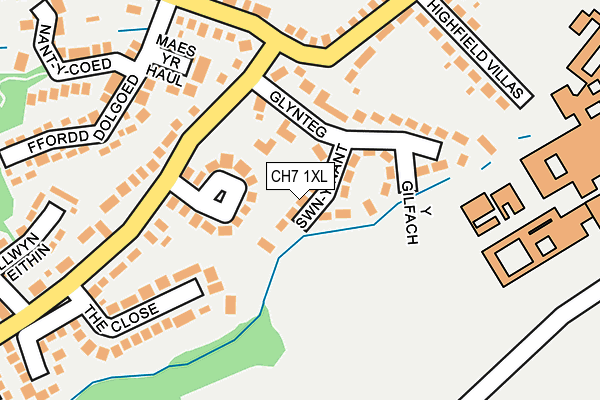 CH7 1XL map - OS OpenMap – Local (Ordnance Survey)