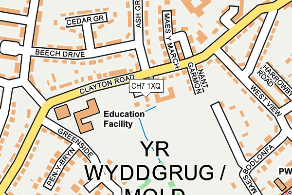 CH7 1XQ map - OS OpenMap – Local (Ordnance Survey)