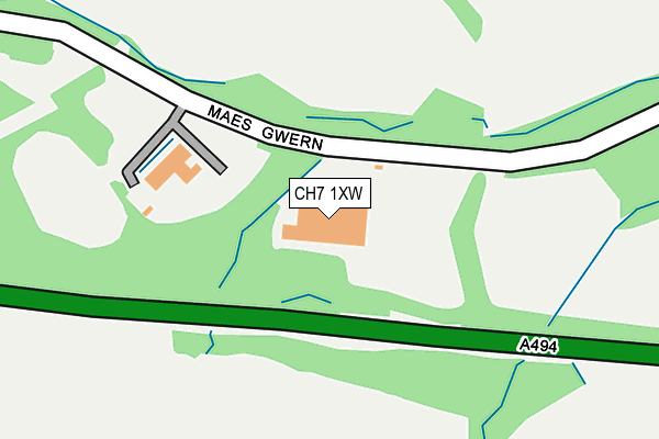 CH7 1XW map - OS OpenMap – Local (Ordnance Survey)