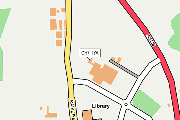 CH7 1YA map - OS OpenMap – Local (Ordnance Survey)