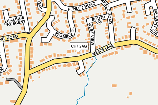 CH7 2AG map - OS OpenMap – Local (Ordnance Survey)