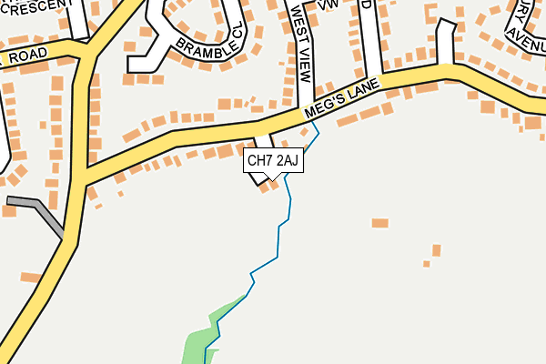 CH7 2AJ map - OS OpenMap – Local (Ordnance Survey)
