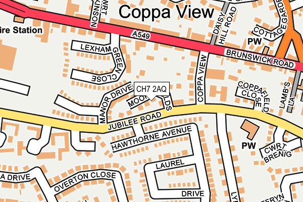 CH7 2AQ map - OS OpenMap – Local (Ordnance Survey)