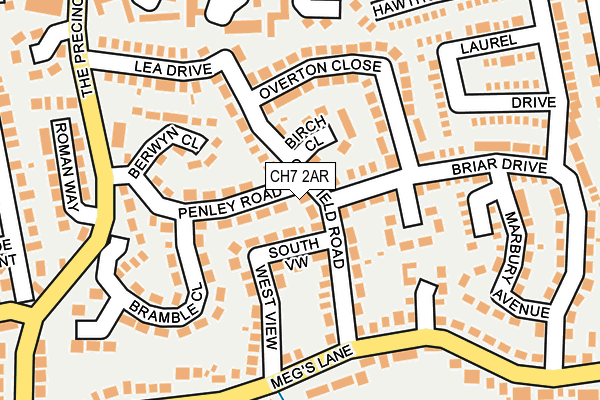 CH7 2AR map - OS OpenMap – Local (Ordnance Survey)