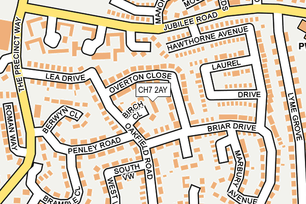 CH7 2AY map - OS OpenMap – Local (Ordnance Survey)