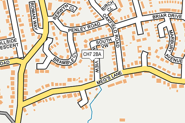 CH7 2BA map - OS OpenMap – Local (Ordnance Survey)