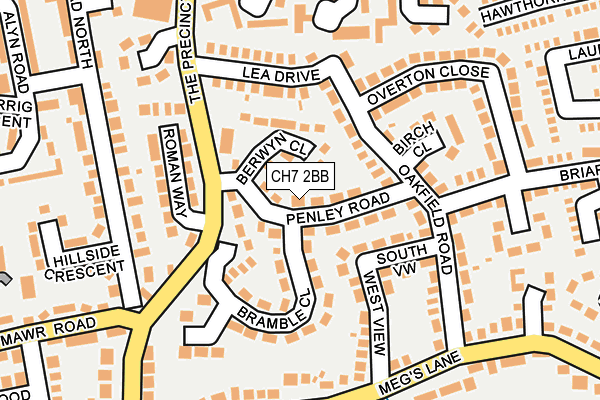 CH7 2BB map - OS OpenMap – Local (Ordnance Survey)