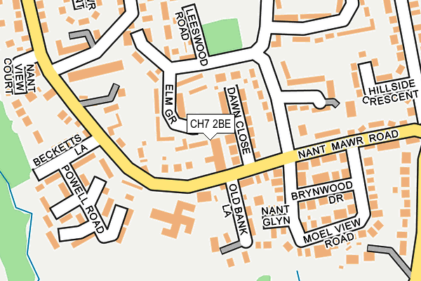 CH7 2BE map - OS OpenMap – Local (Ordnance Survey)