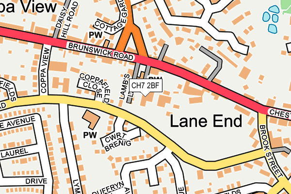 CH7 2BF map - OS OpenMap – Local (Ordnance Survey)