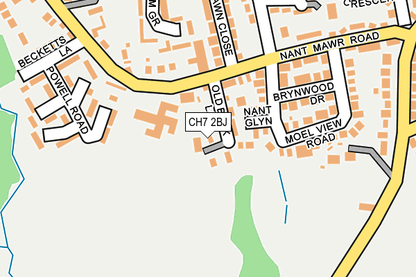 CH7 2BJ map - OS OpenMap – Local (Ordnance Survey)