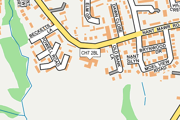 CH7 2BL map - OS OpenMap – Local (Ordnance Survey)