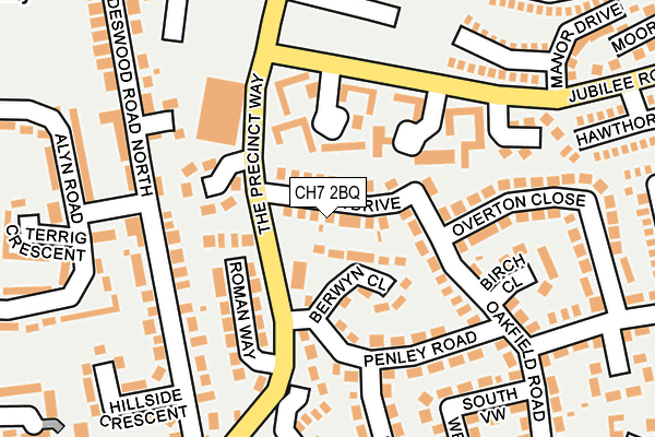 CH7 2BQ map - OS OpenMap – Local (Ordnance Survey)