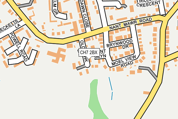 CH7 2BX map - OS OpenMap – Local (Ordnance Survey)