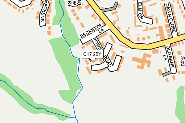 CH7 2BY map - OS OpenMap – Local (Ordnance Survey)