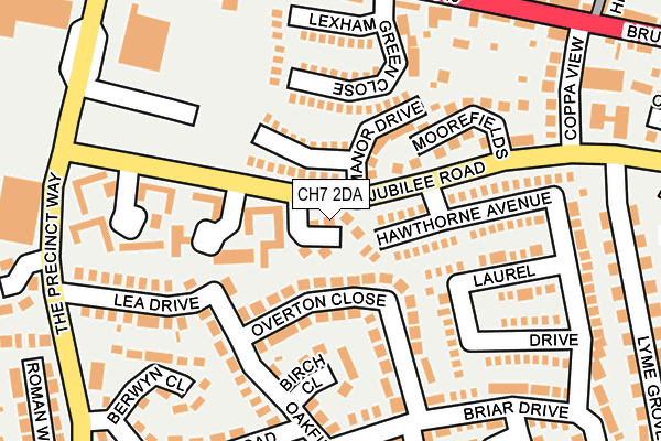 CH7 2DA map - OS OpenMap – Local (Ordnance Survey)