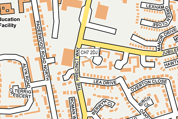 CH7 2DJ map - OS OpenMap – Local (Ordnance Survey)