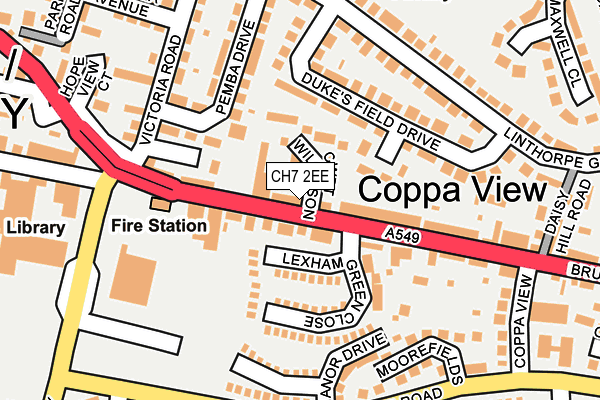 CH7 2EE map - OS OpenMap – Local (Ordnance Survey)