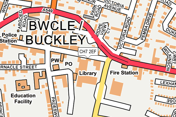 CH7 2EF map - OS OpenMap – Local (Ordnance Survey)