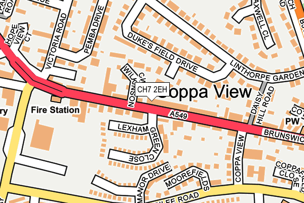 CH7 2EH map - OS OpenMap – Local (Ordnance Survey)